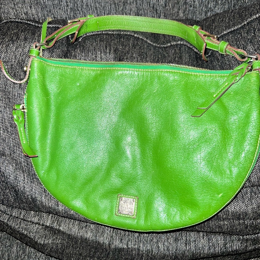 Dooney & Burke green leather bag.